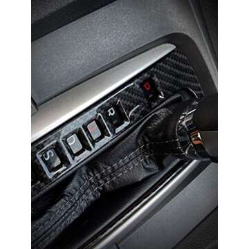 Carbon Fiber Grain Interior Gear ABS Panel Trim Shift Box Cover for Honda 10th Gen Civic 2016 2017 2018 2019 2020