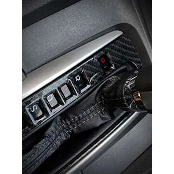 Carbon Fiber Grain Interior Gear ABS Panel Trim Shift Box Cover for Honda 10th Gen Civic 2016 2017 2018 2019 2020