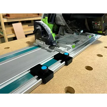ToolCurve Track Saw Guide Rail Limit Stops for Accurate Cuts