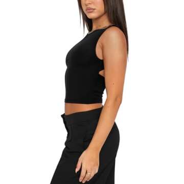 Trendy REORIA Backless Crop Top for Stylish Women
