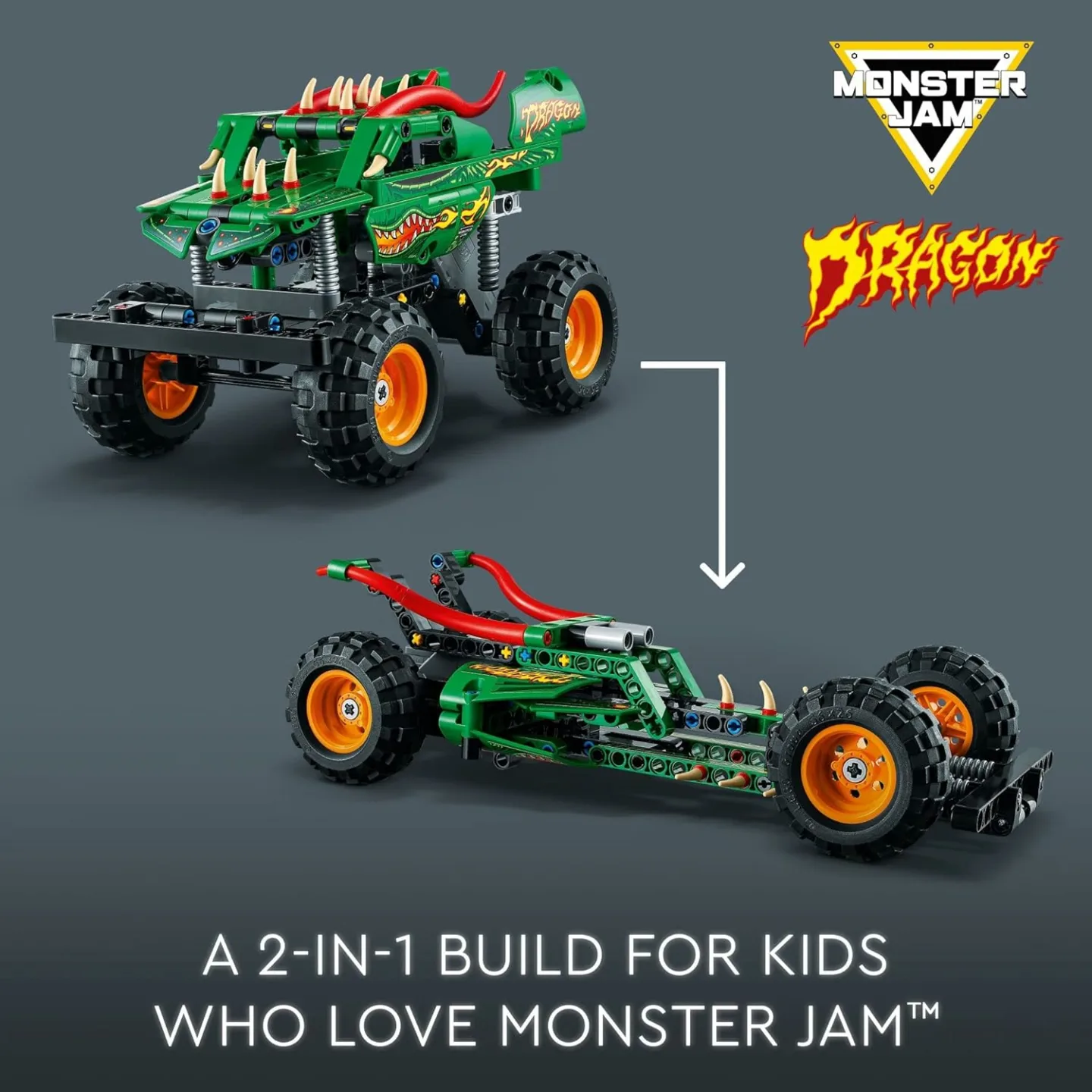 LEGO Technic Monster Jam Dragon - Exciting 2 in 1
