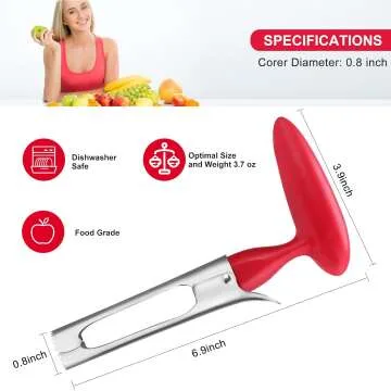 Premium Apple Corer Tool for Effortless Fruit Preparation