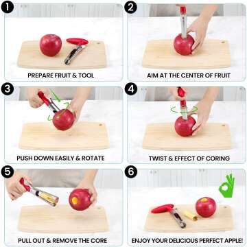 Premium Apple Corer Tool for Effortless Fruit Preparation