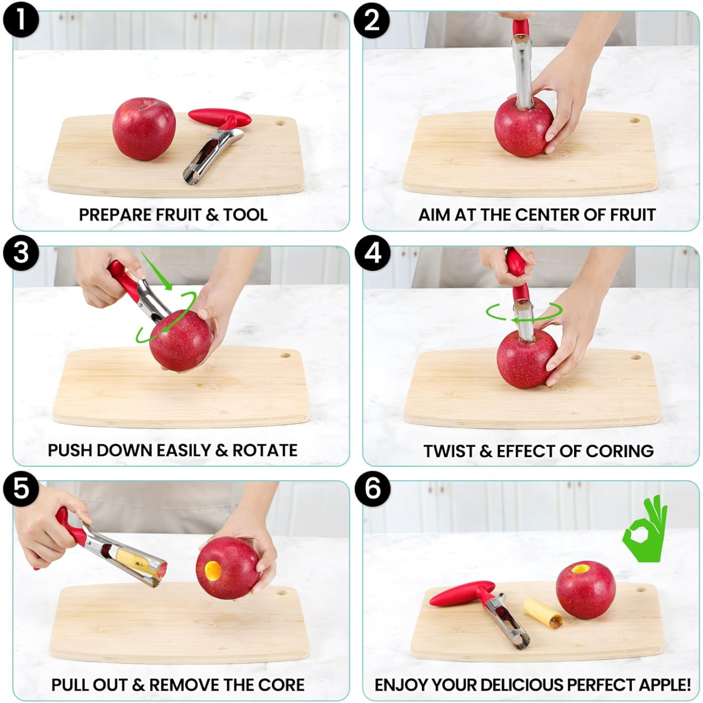 Premium Apple Corer Tool for Effortless Fruit Preparation