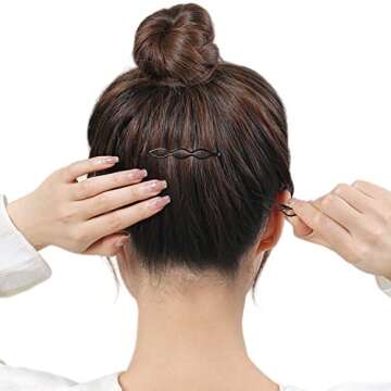 36 Pieces 2.7Inch Black Bobby Pins for Women, Black Metal Hair Clips for Girls Hair Pins