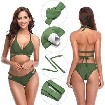 Explore SHEKINI Women's Stylish Adjustable Bikini Set