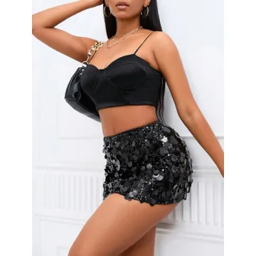 Sparkly Sequin Mini Skirt for Party Vibes