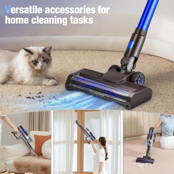 Cordless Vacuum Cleaner - Powerful 550W & Long 45 Min Runtime