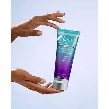 The Mane Choice Tropical Moringa Sealing Cream, Supports Hair Growth & Retention, 8 oz, Hair Moisturizer for Curly, Wavy & Coily Hair, Restores Moisture & Enhances Shine, Paraben & Sulfate Free