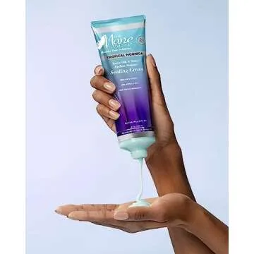 The Mane Choice Tropical Moringa Sealing Cream, Supports Hair Growth & Retention, 8 oz, Hair Moisturizer for Curly, Wavy & Coily Hair, Restores Moisture & Enhances Shine, Paraben & Sulfate Free