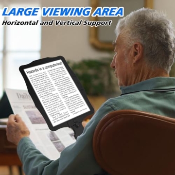 5X Hands Free Magnifying Glass with Light for Reading