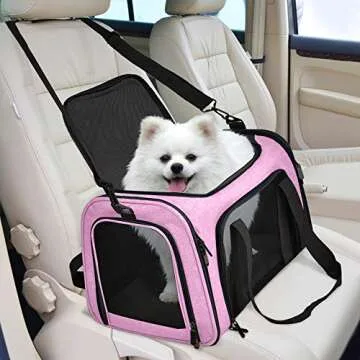 Henkelion Large Cat Carrier for Pets up to 25Lbs - Pink