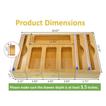 Incredinest Bamboo Drawer Organizer for Perfect Kitchen Storage
