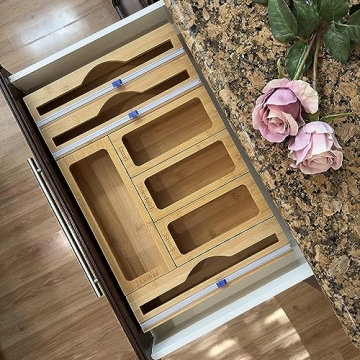 Incredinest Bamboo Drawer Organizer for Perfect Kitchen Storage