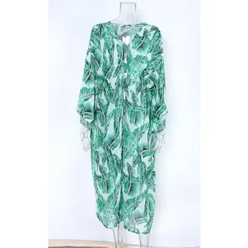 Shermie Women's Long Kimono Beach Cover Up Stylish Chiffon