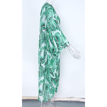 Shermie Women's Long Kimono Beach Cover Up Stylish Chiffon