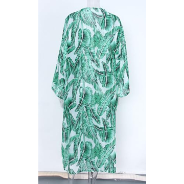 Shermie Women's Long Kimono Beach Cover Up Stylish Chiffon