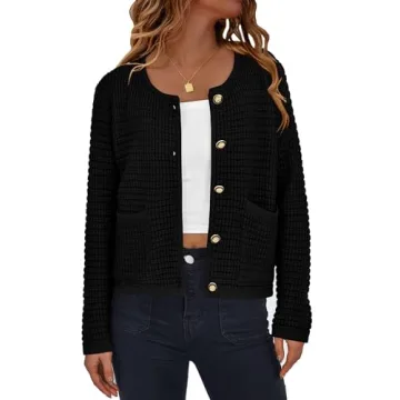 PRETTYGARDEN Women's Stylish Knit Cardigan Seasonal Comfort with Pockets