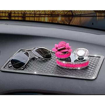 Stylish Anti-Slip Car Dash Grip Pad for Secure Storage