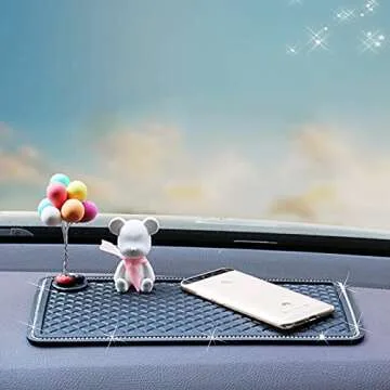 Stylish Anti-Slip Car Dash Grip Pad for Secure Storage