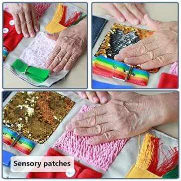 Fidget Blanket for Dementia Patients, Dementia Products for Elderly, Dementia Activities for Seniors, Alzheimers Toys, Gift for Elderly