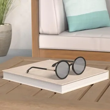 SOJOS Vintage Round Sunglasses for Women Classic Retro Designer Style SJ2121 with Black Frame/Grey Lens…