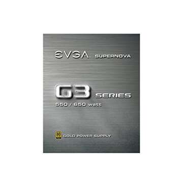 EVGA 220-G3-0650-Y1 SuperNOVA 650 G3, 80 Plus Gold 650W, Fully Modular, Eco Mode with New HDB Fan, 7...