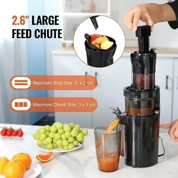 VEVOR Masticating Juicer, High Juice Yield & Easy Clean
