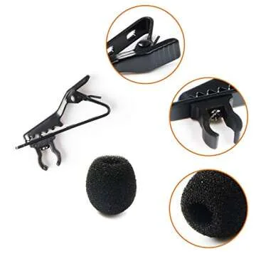 AUGSUN 18Pcs Lavalier Microphone Clip Kit for Quality Sound