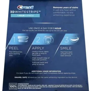 Crest 3D Whitestrips, 1 Hour Express Whitening Kit