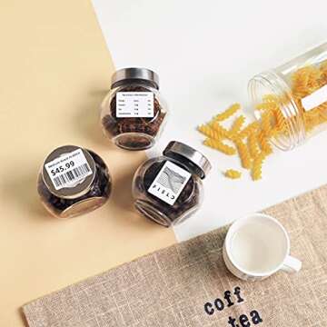 Phomemo [3x230 pcs] Labels Square Series, 1.57''x1.18'' (40x30mm) M110 M100 M220 M221 Labels, White, 230 Labels/Roll, 3 Rolls, All-Purpose Adhesive Thermal Phomemo Original, Compatible with Ponek