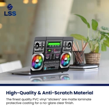 Vibrant LSS Laptop Skin Cover with Music Design