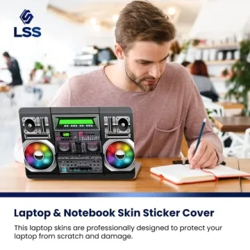 Vibrant LSS Laptop Skin Cover with Music Design