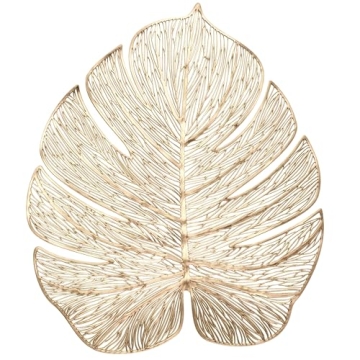 " OCCASIONS " 10 Pieces Pack Pressed Vinyl Metallic Placemats/Wedding Accent Centerpiece Placemat (G...