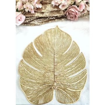 Elegant Gold Leaf Placemats Set for All Occasions