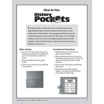 History Pockets: Native Americans, Grades 1-3