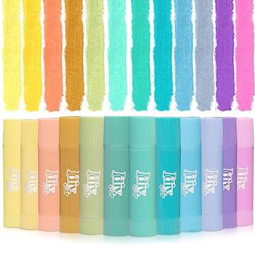 Idiy Tempera Paint Sticks (12 pack Pastel Colors)-For All Classroom Back to School Supplies Arts & C...