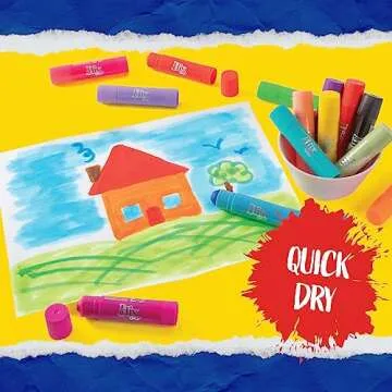 Idiy Tempera Paint Sticks (12 pack Pastel Colors)-For All Classroom Back to School Supplies Arts & Crafts Projects, Draw & Paint on Wood, Paper, Ceramic, Canvas! Quick Dry, Non-Toxic, Mess Free