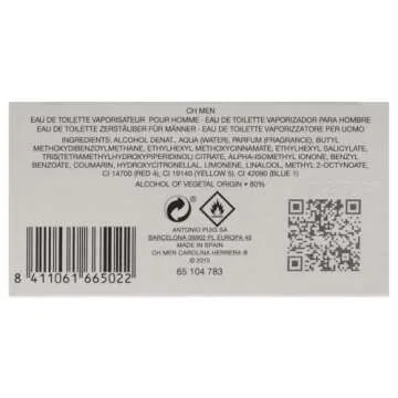 CH by Carolina Herrera for Men - 3.4 oz EDT Spray ,(Packaging may vary)