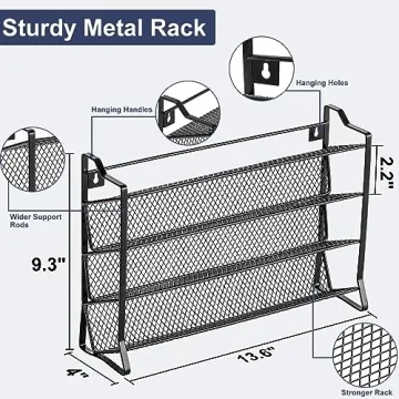 AOZITA Spice Rack Organizer with 28 Spice Jars and Labels