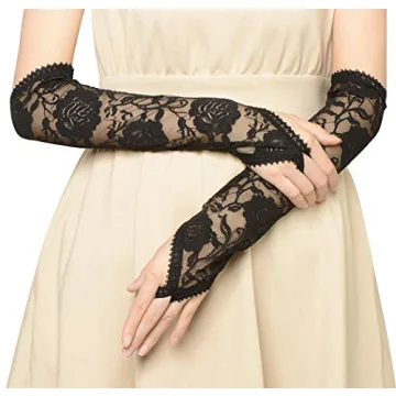 Elegant BABEYOND Floral Lace Gloves for Every Occasion