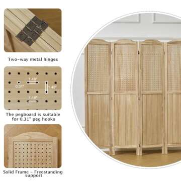 Stylish Peg Board Display Stand for Events & Home Use