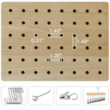 Stylish Peg Board Display Stand for Events & Home Use