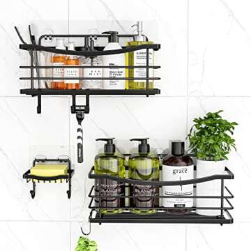 ODesign Shower Caddy 3 Pack-Shower Organizer Shelves Rack Rustproof SUS304 Stainless Steel for Bathr...