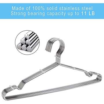 Seropy Stainless Steel Space Saving Clothes Hangers 50 Pack