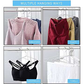 Seropy Stainless Steel Space Saving Clothes Hangers 50 Pack