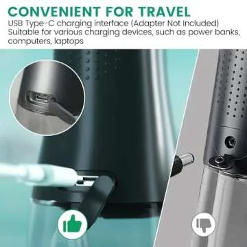 Portable Water Flosser with 4 Modes & Nozzles