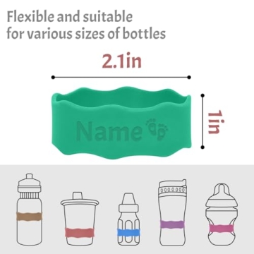 Personalized Silicone Name Bands for Kids Water Bottles