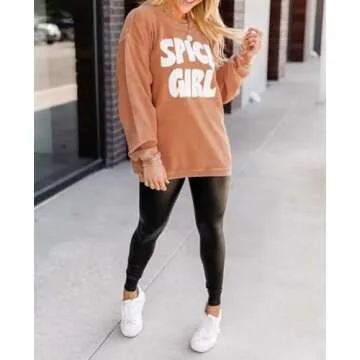 Spice Girl Graphic Corduroy Halloween Sweatshirt