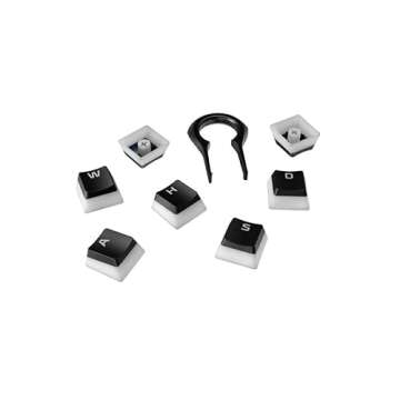 HyperX Pudding Keycaps - Double Shot PBT Keycap Set with Translucent Layer, for Mechanical Keyboards, Full 104 Key Set, OEM Profile, English (US) Layout - Black